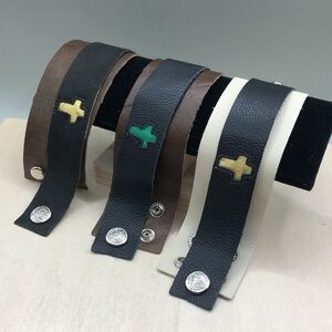 Handcrafted real leather bracelets cross combinations-UNISEX. Pick, choose.
